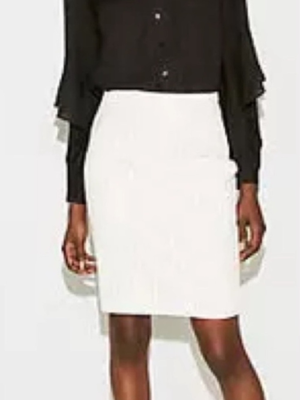 Vintage Neiman Marcus White Cotton Pencil Skirt